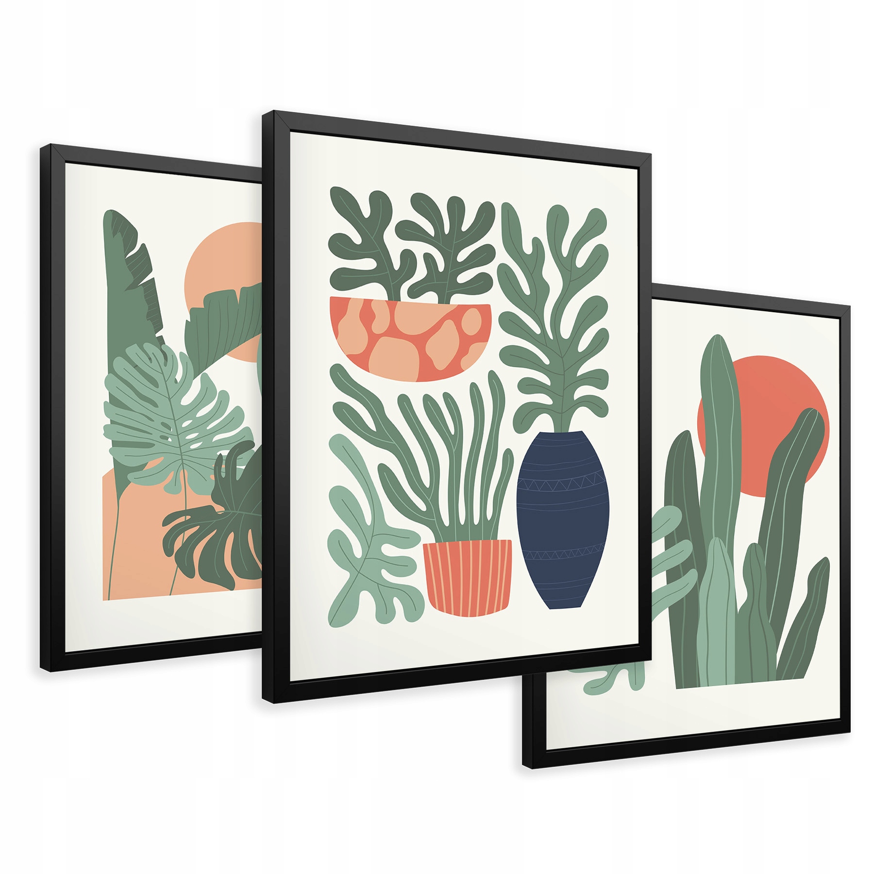 

Obrazy w ramie liście graficzne boho 43x99