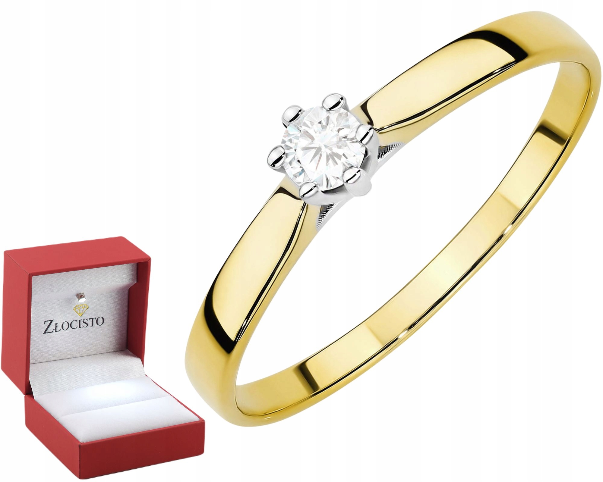 Zlatý Prstýnek Laboratorní Diamant Gravírování Bonus 585 Dárek