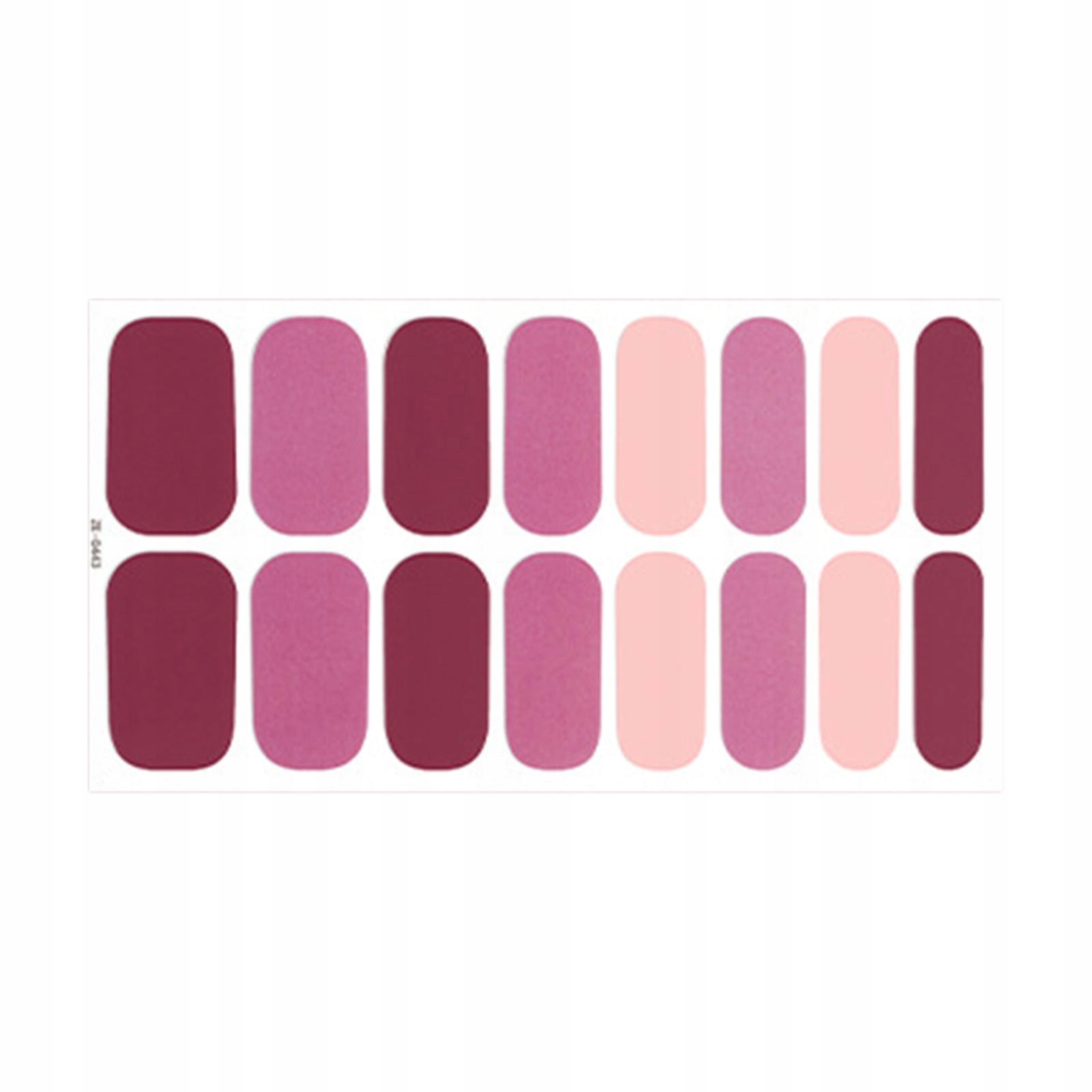 wk-16x Cured Gel Nail Strips with Nail File Nail Patches Full Cover Style E Marka bez marki