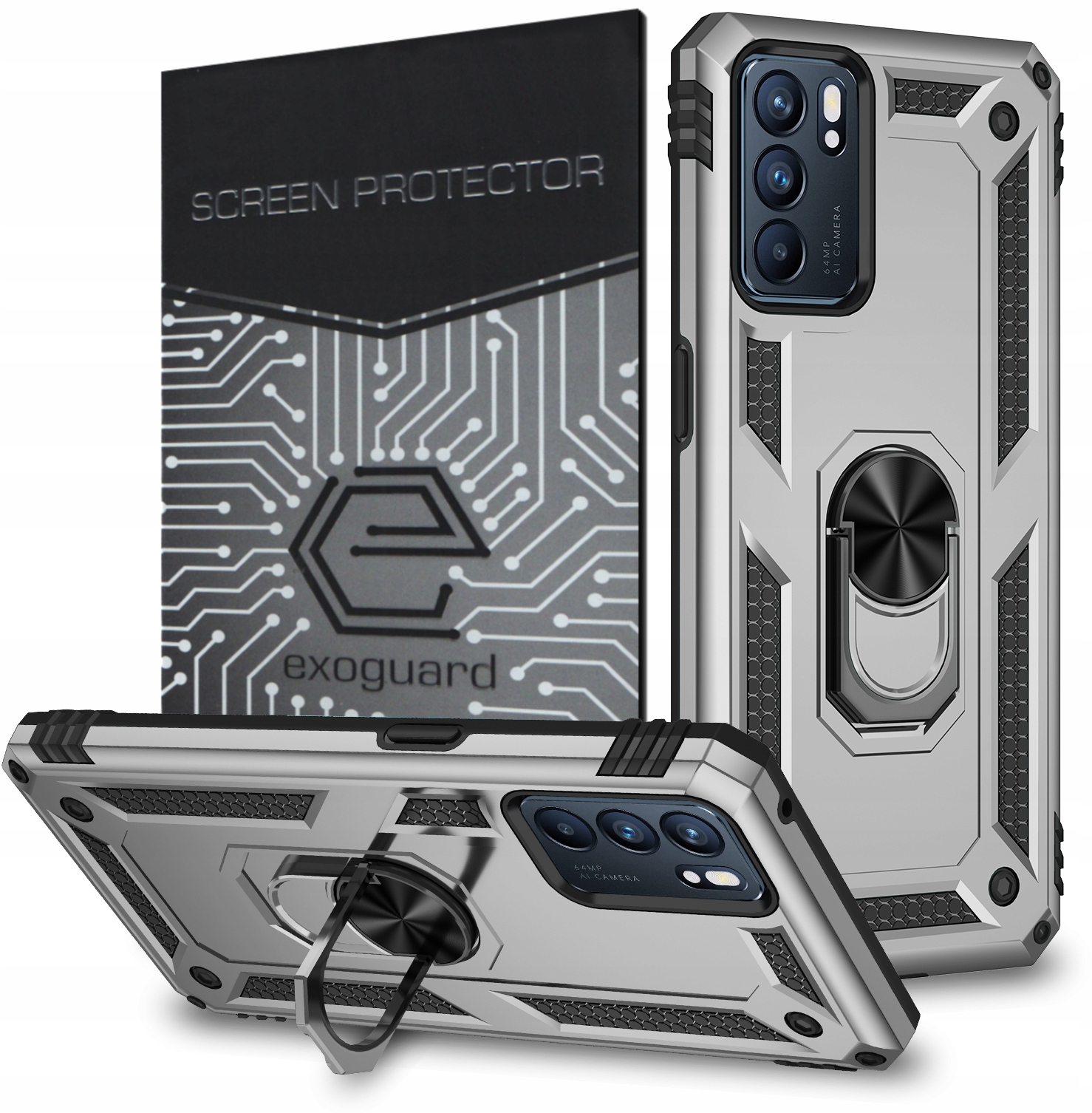 

Case Obudowa Etui Pancerne+szkło do Oppo Reno 6 5G