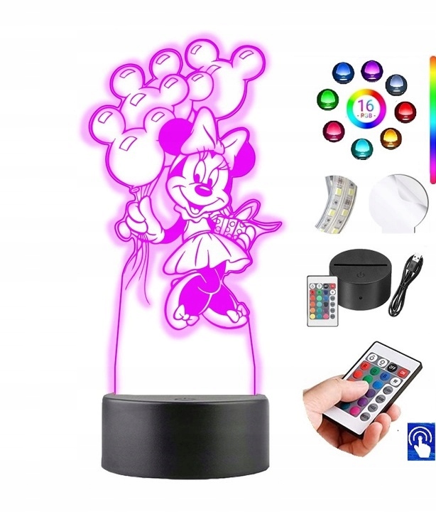 

Lampka na biurko Myszka Miki Minnie 16 Led Plexido