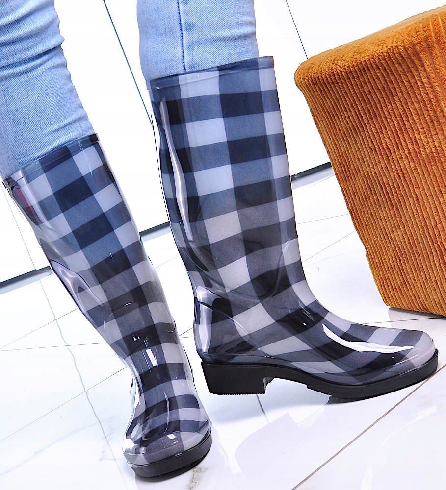 WYSOKIE DAMSKIE KALOSZE GUMIAKI GUMOWCE 12405 41 Wysokość do połowy łydki