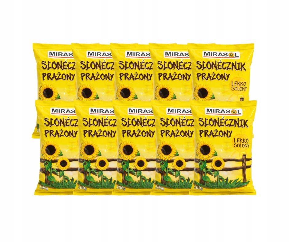 Levně Slunečnice Mirasol pražená, lehce solená, sada 190 g 10 Ks