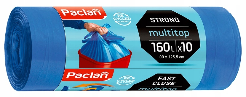 

Paclan Worki na Śmieci Multitop z Uszami 160L A'10