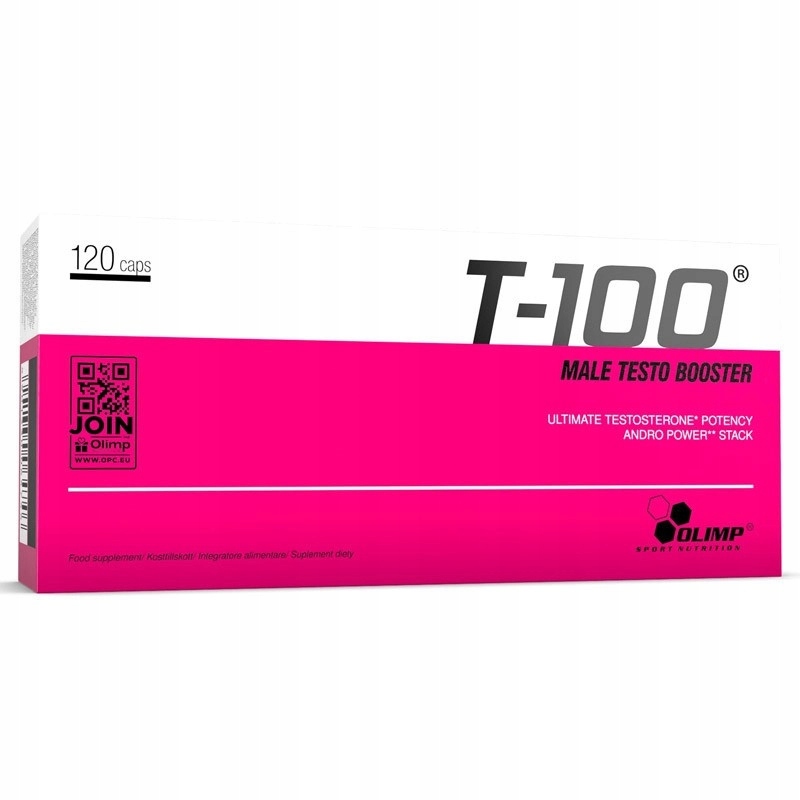 Olimp T-100 Caps 120 kapslí Booster Testosteronu Rostlinné Extrakty