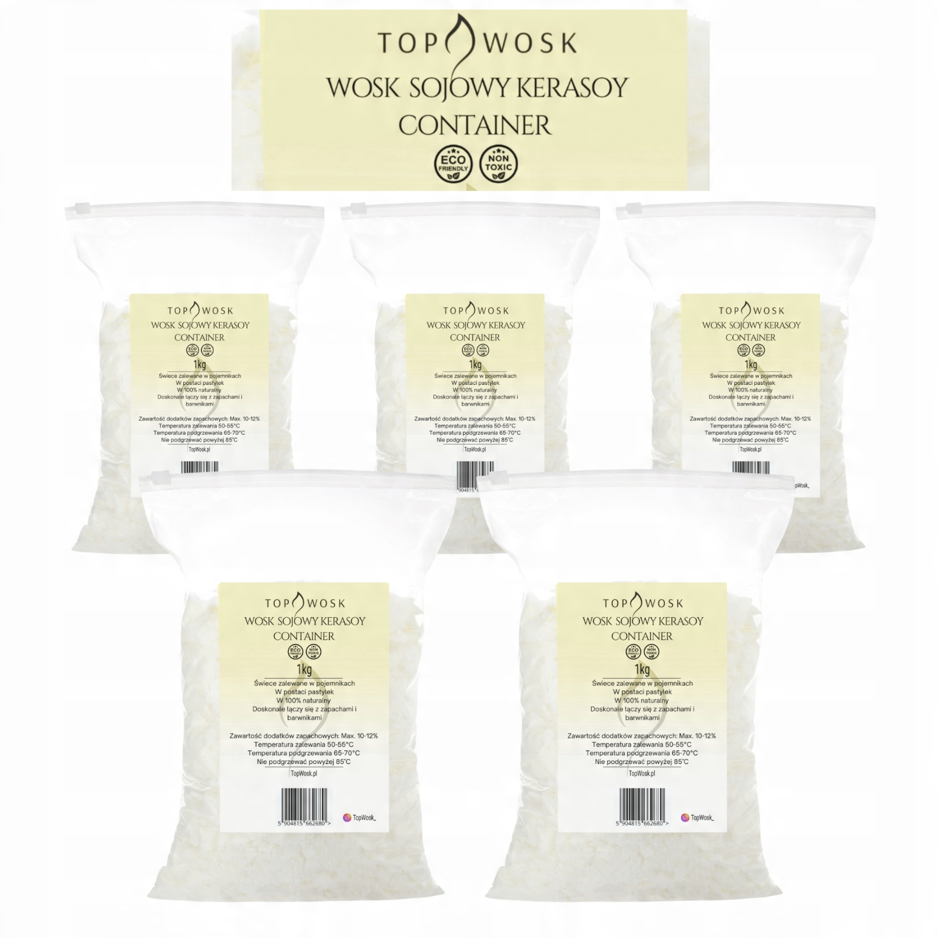 

Wosk sojowy naturalny KeraSoy Container 5kg świece