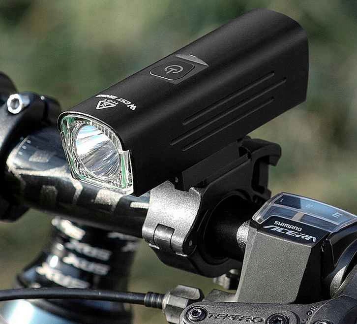 WESTBIKING Przednia Lampka Rowerowa Mocna z uchwytem na Kierownicę Kolor dominujący czarny