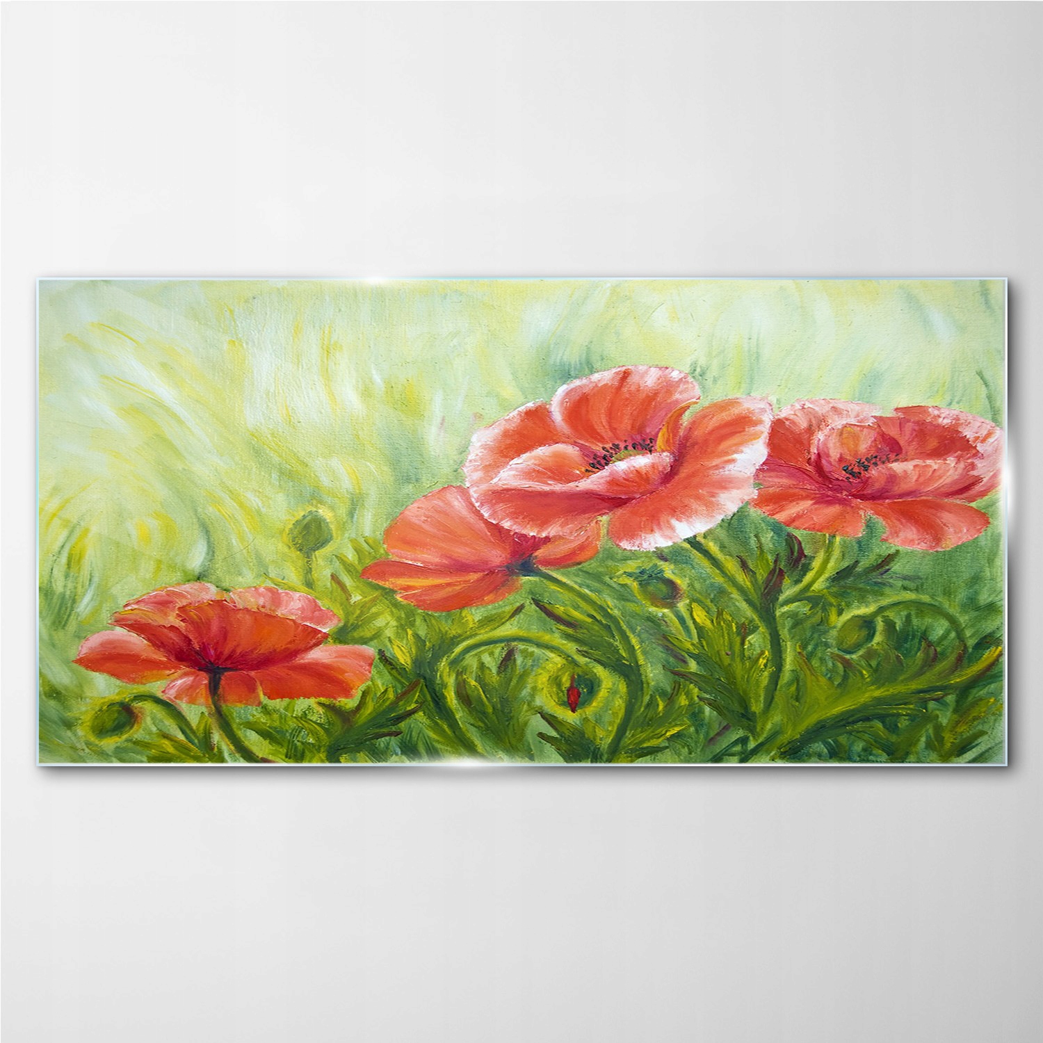 

Foto-obraz szklany Kwiaty rośliny maki 140x70 cm
