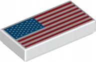 

Lego 3069bpb0797 tile 1x2 nadruk flaga Usa 1 szt N