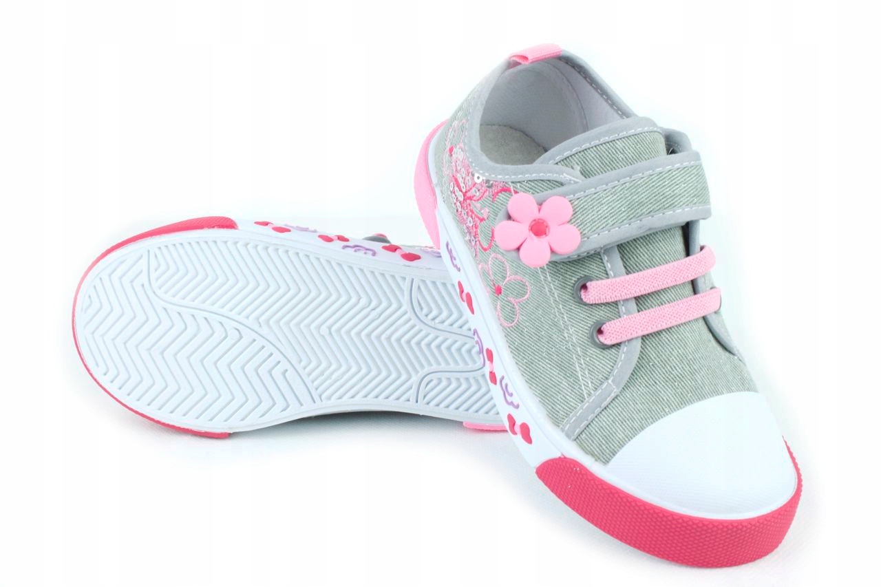 

American TEN07 Trampki Do Przedszkola Szare R. 28