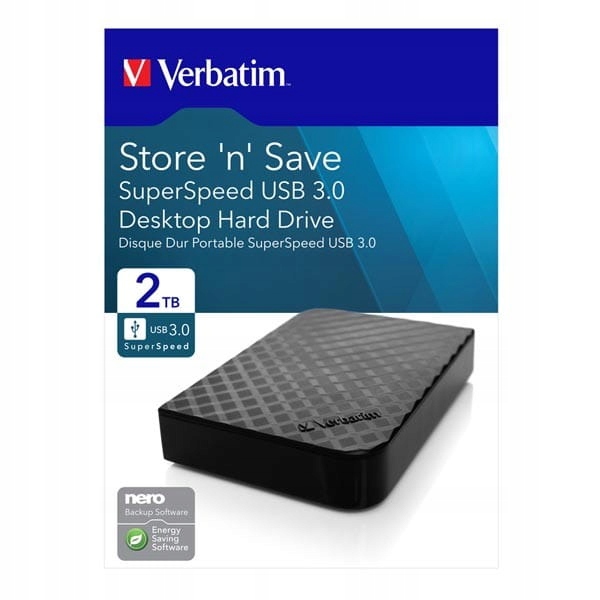 Dysk twardy zewnętrzny Verbatim Store N Save 2TB