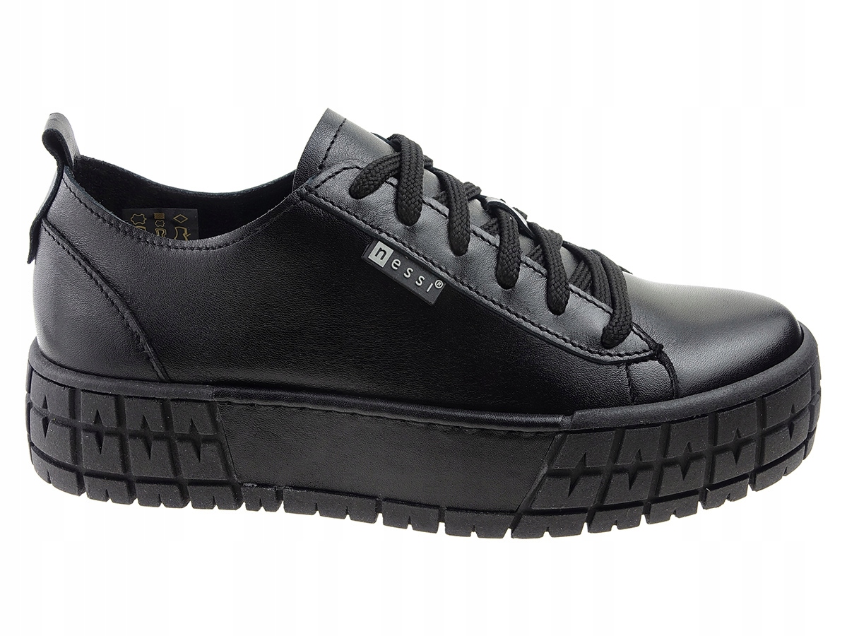 

Nessi półbuty sneakersy 21073 czarne, skóra New 38