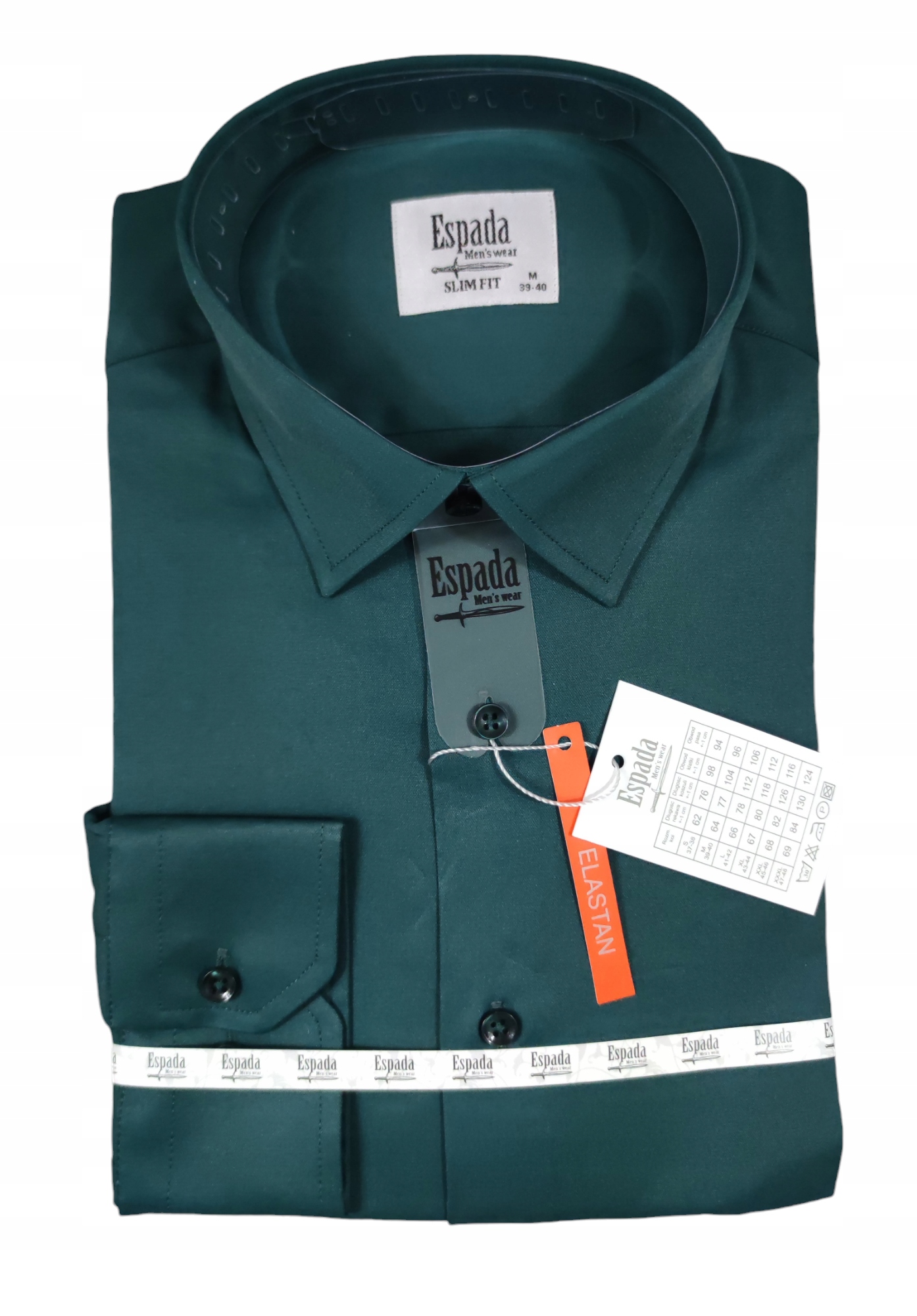 Klasická slim fit košile lahvově zelená barva elegantní výška 175-182 cm E