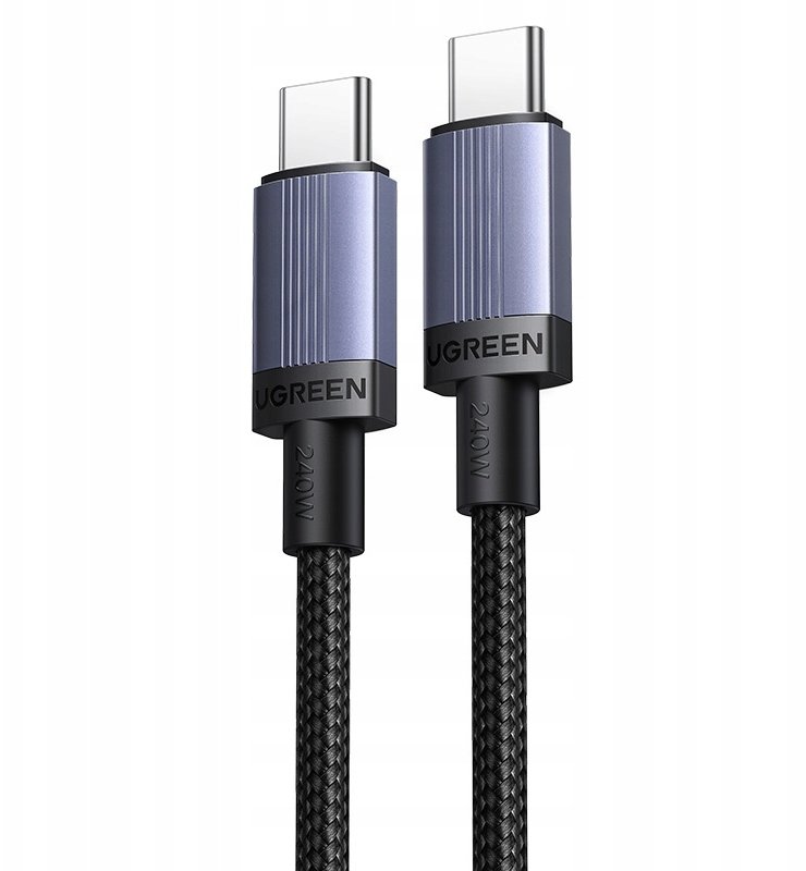 Ugreen L532 Kabel USB-C Do USB-C 240W 0,5m Szary PD 3.1 Szybkie Ładowanie