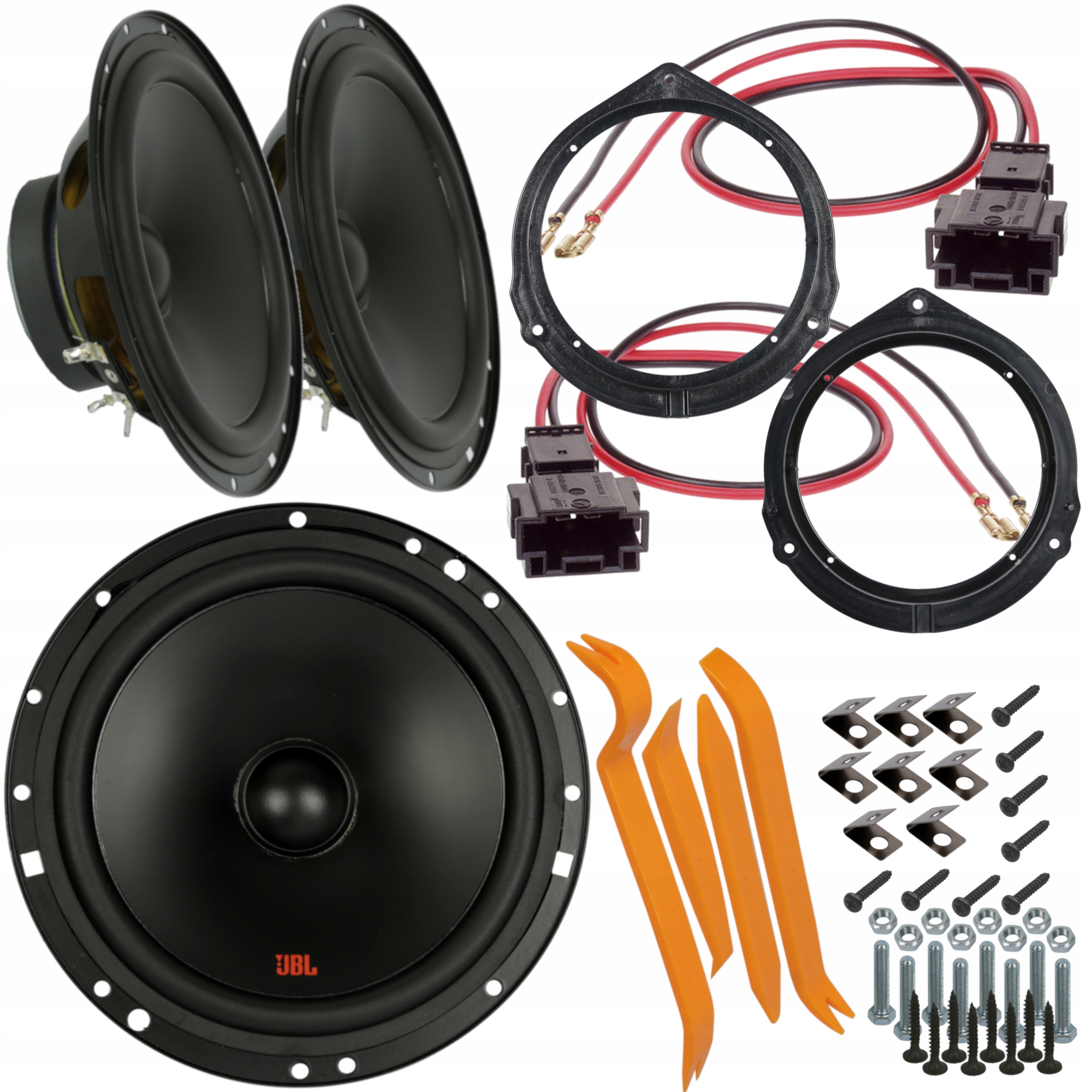 Głośniki basowe JBL STAGE2 MERCEDES SPRINTER X KLASA DRZWI PRZÓD DYSTANSE