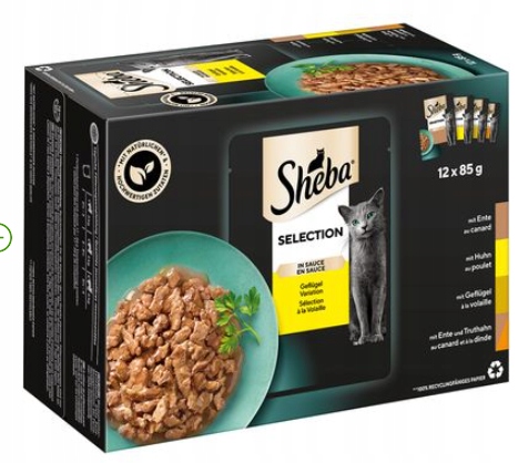Krmivo mokré Smíšený balíček Sheba Selection, 48 x 85 g, výběr drůbeže