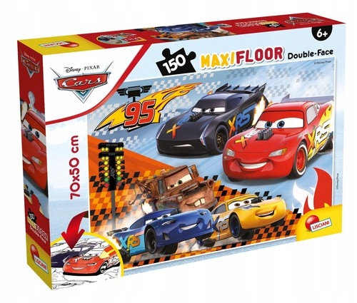 

Puzzle Dwustronne Maxi Podłogowe Auta 150