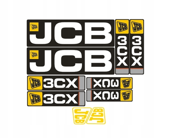Samolepky s lepením Jcb 3CX