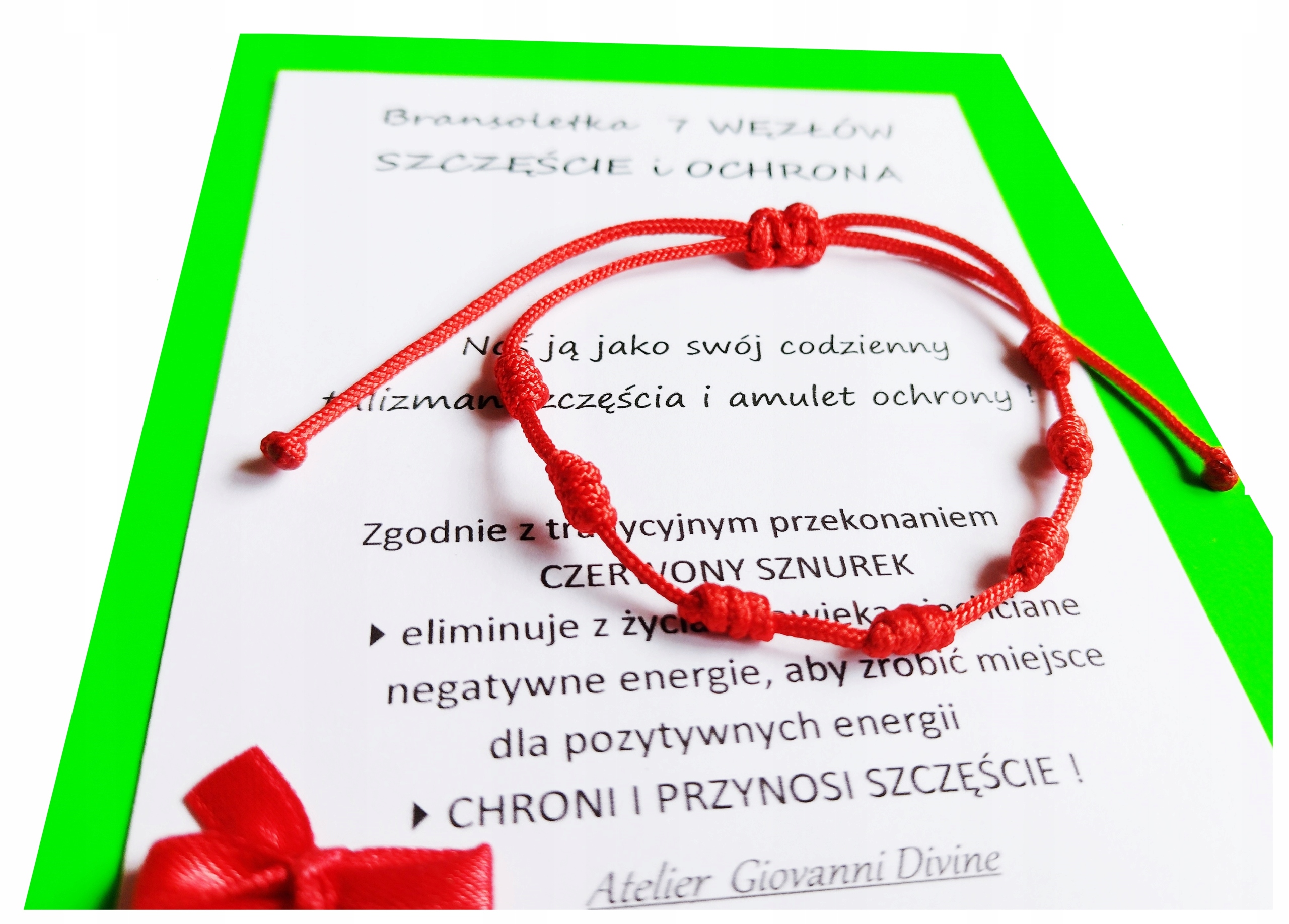 

Bransoletka Mocy 7 węzłów Szczęście I Ochrona 099