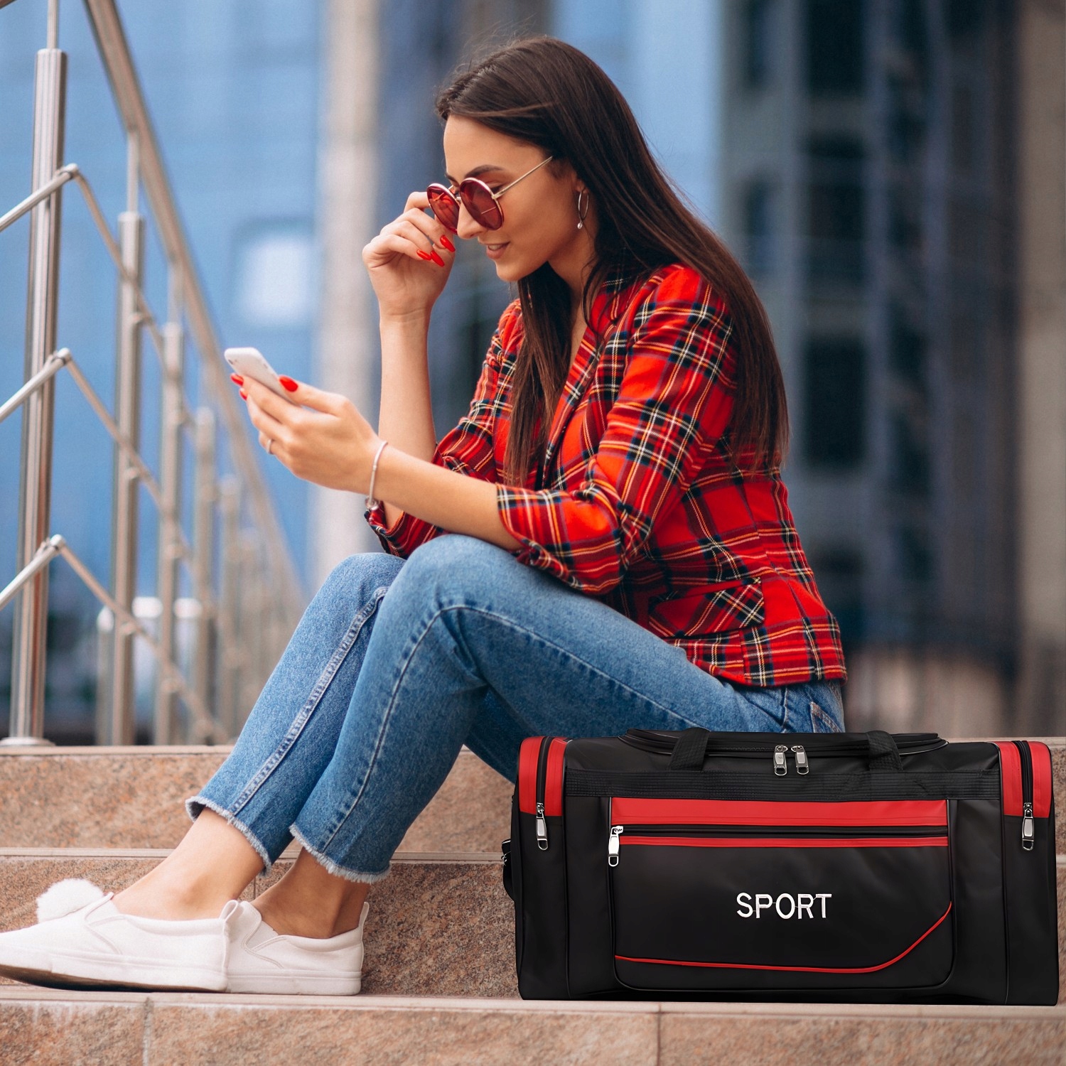 TORBA PODRÓŻNA DUŻA 20L SPORTOWA TRENINGOWA BAGAŻ Długość paska 1 cm