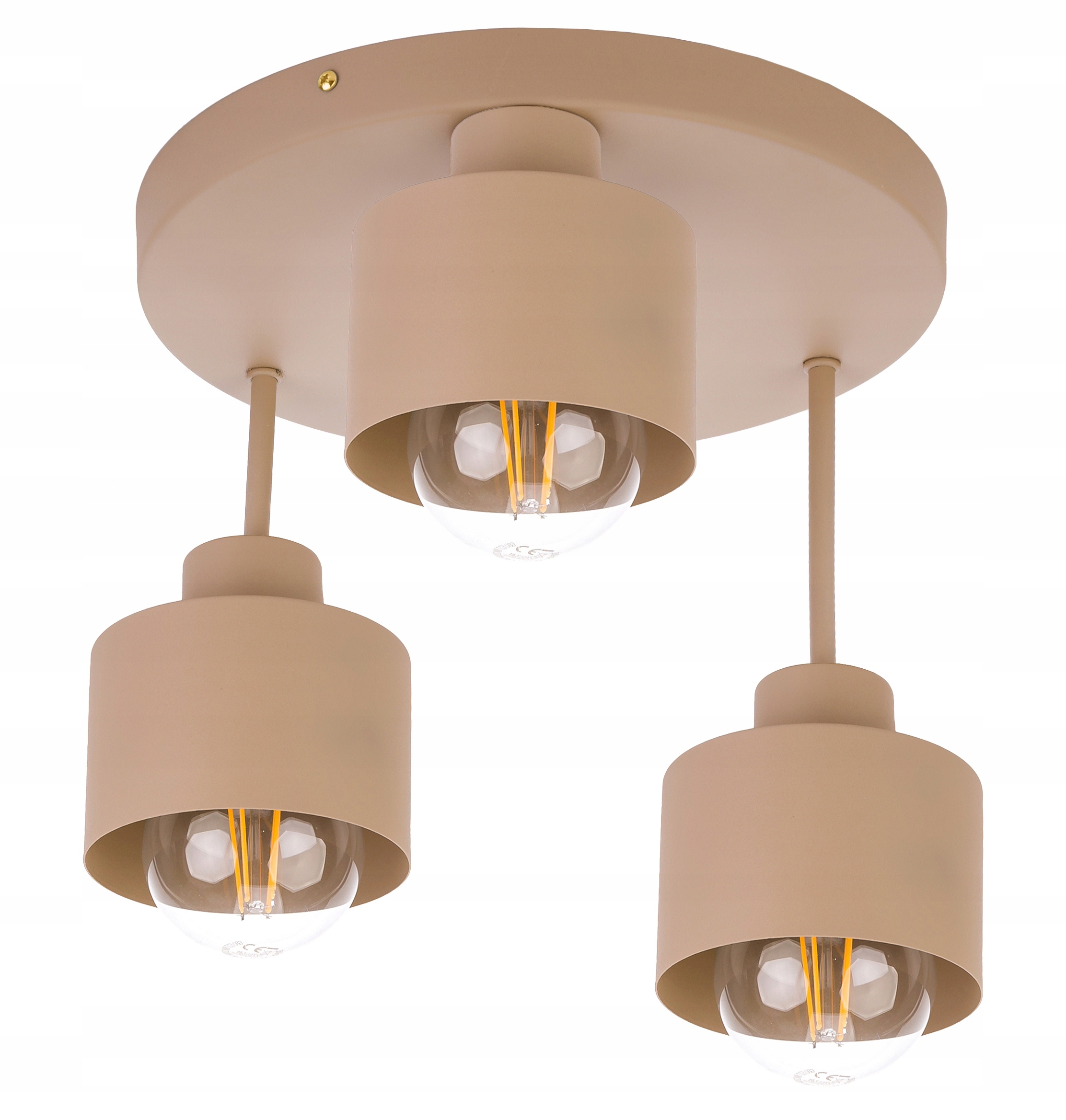 Závěsná Stropní Lampa Stropní Svítidlo Pevný Lustr Hrnek 3x E27 Kašmír béžová ecru