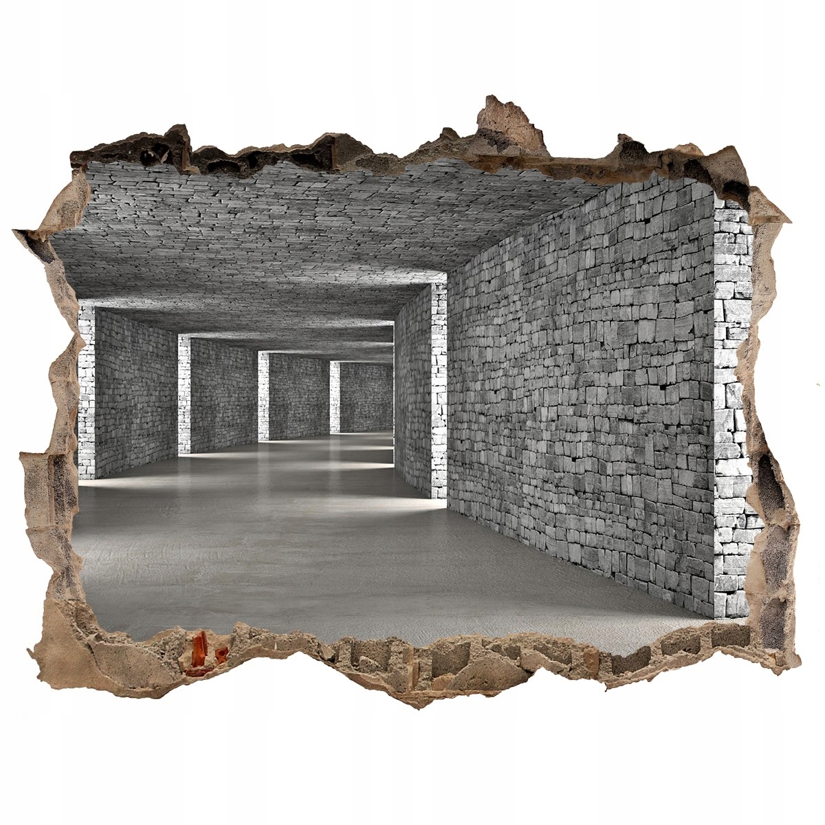 

Dziura 3d okleina Naklejka Tunel z cegły 168x113