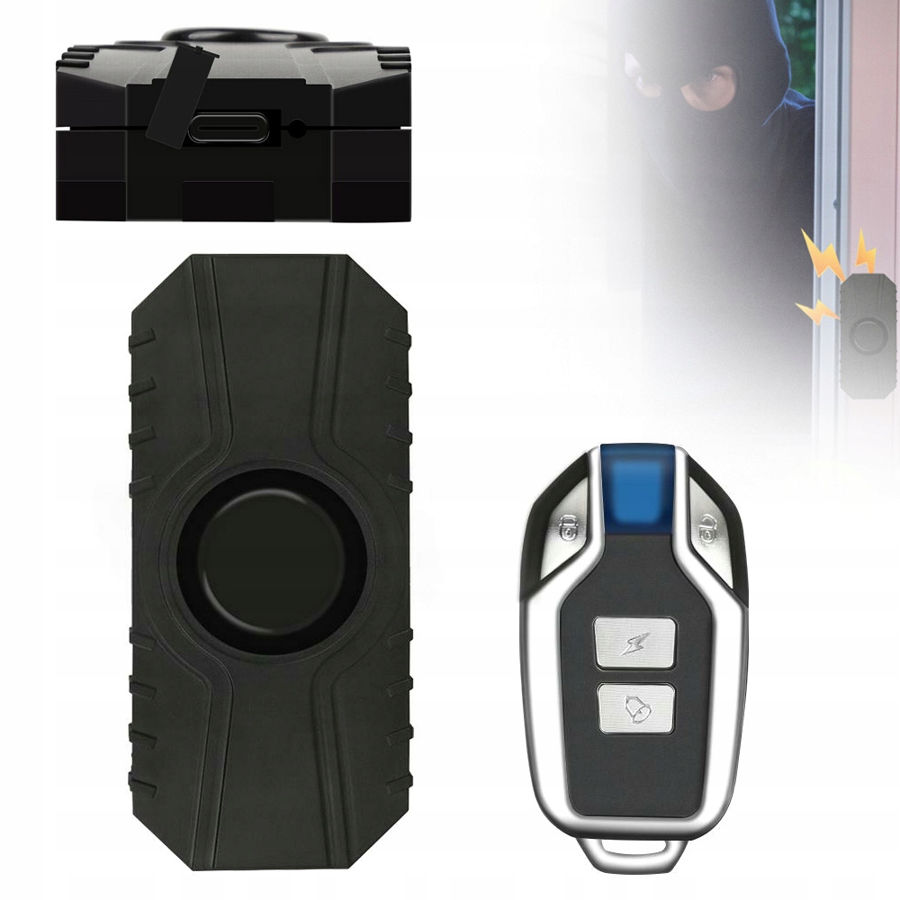 113 Db Alarm Antykradzieżowy Z Wibracjami Do Motocykla I Roweru Z Pilotem