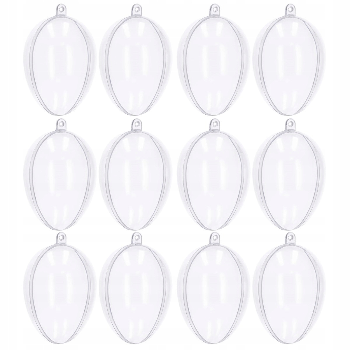 JAJKA BOMBKI AKRYLOWE PLASTIKOWE BOMBKA PRZEŹROCZYSTA DECO 11cm 12szt Marka Springos