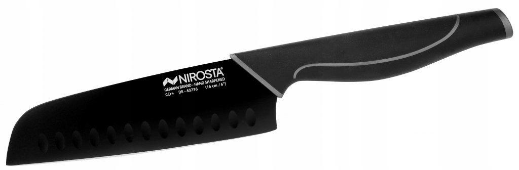 

Czarny Nóż Santoku Wave 30CM Nirosta