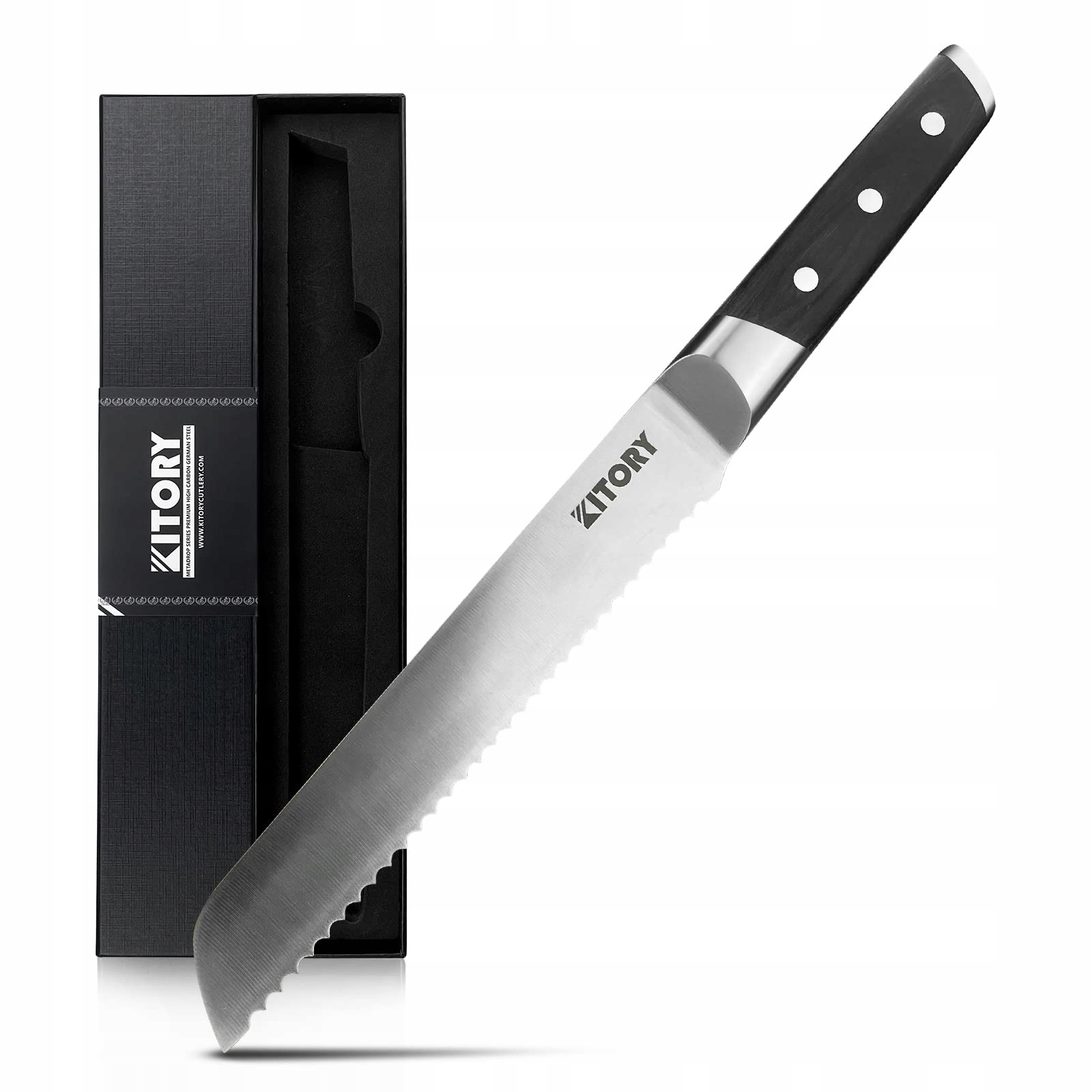 Kitory Nůž na chléb 21 cm Zoubkované ostří Ergonomická rukojeť