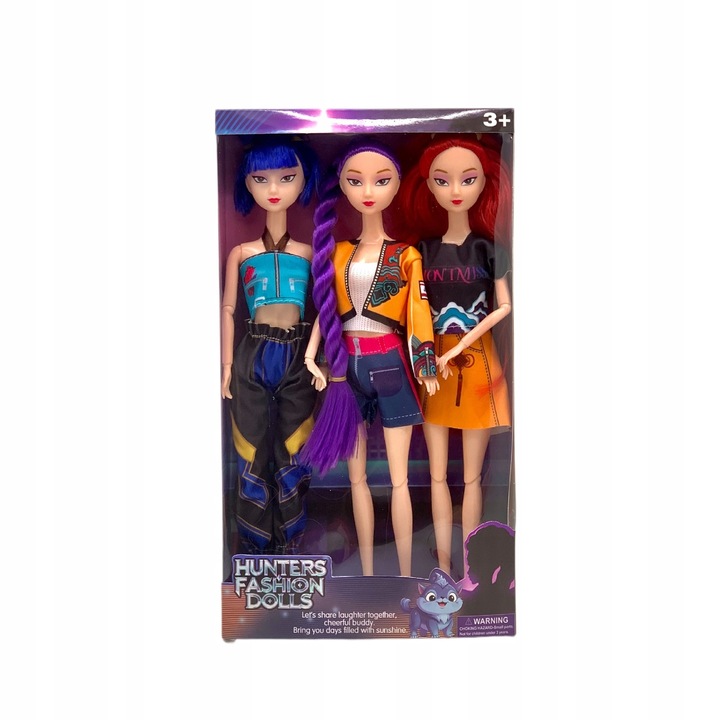 3 PVC demonų medžiotojo figūrėlės STAIGMENŲ LĖLĖS Rumi Zoey ir Mira