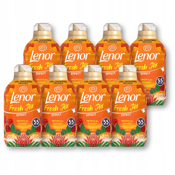 Levně Lenor Fresh Air Effect Płyn do płukania tkanin Tropical Sunset 8x770 ml