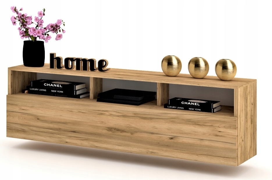 

Wisząca Szafka Rtv Komoda Play Open Dąb Craft 160