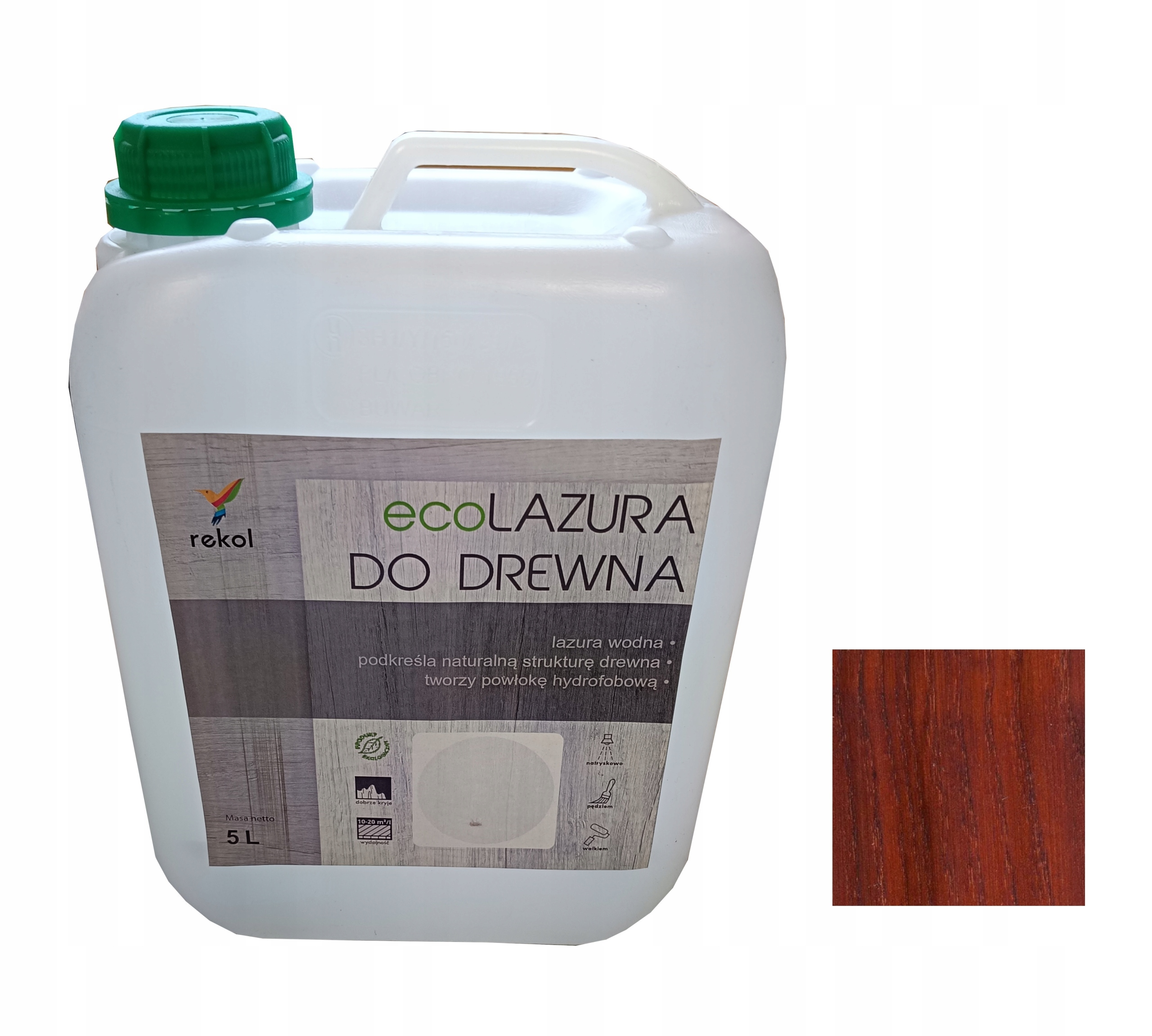 Rekol Ecolazura Lazura Na Fasádní Dřevo 5L Hruška Zralá Ochranná