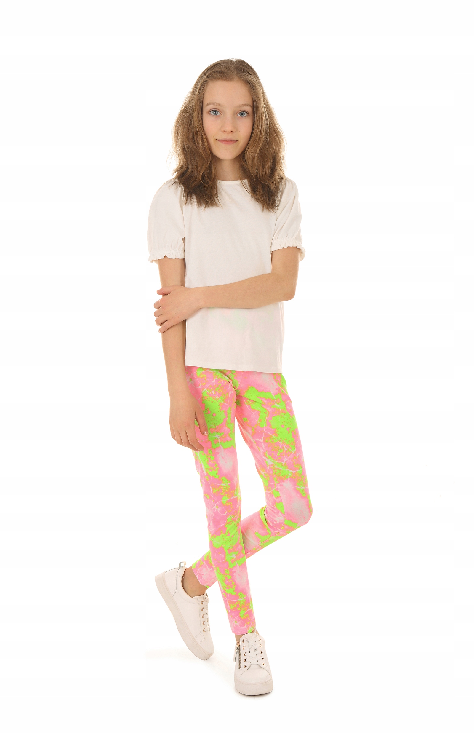 Legginsy wzorzyste getry NADRUKI - 164 KROPEK 033 Rodzaj klasyczne