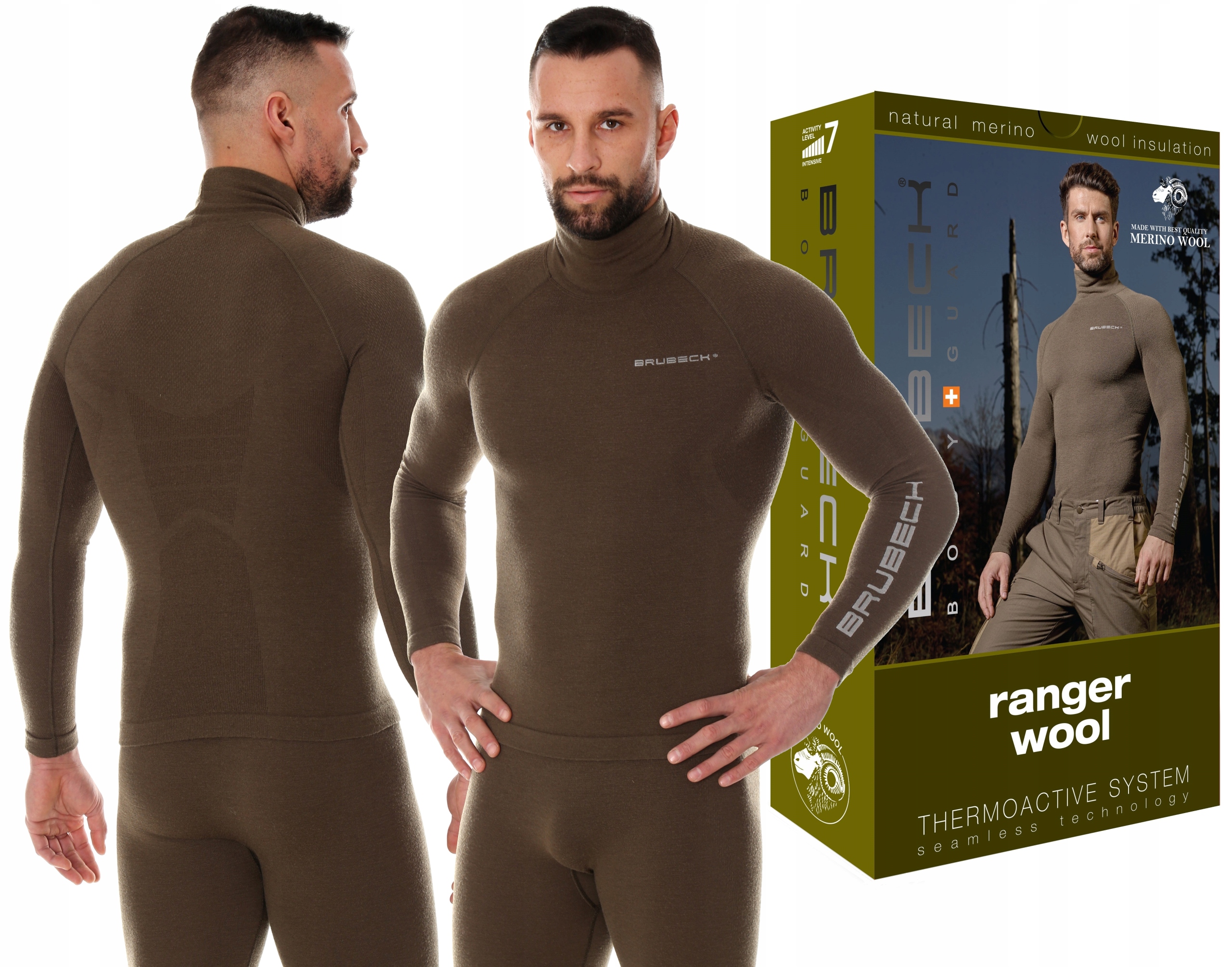 Koszulka termiczna bluza Termoaktywna turystyczna Brubeck Men Ranger Wool