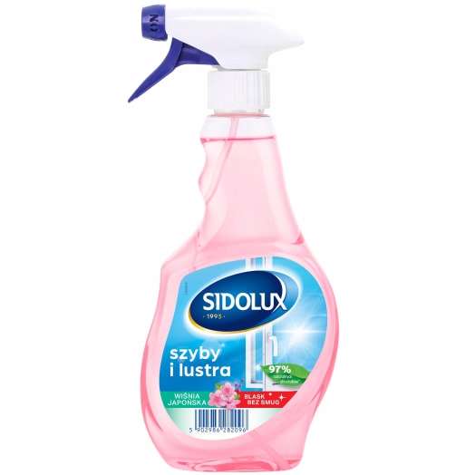 Levně 5 x Sidolux Crystal Tekutý čistič skel a zrcadel květ japonské třešně