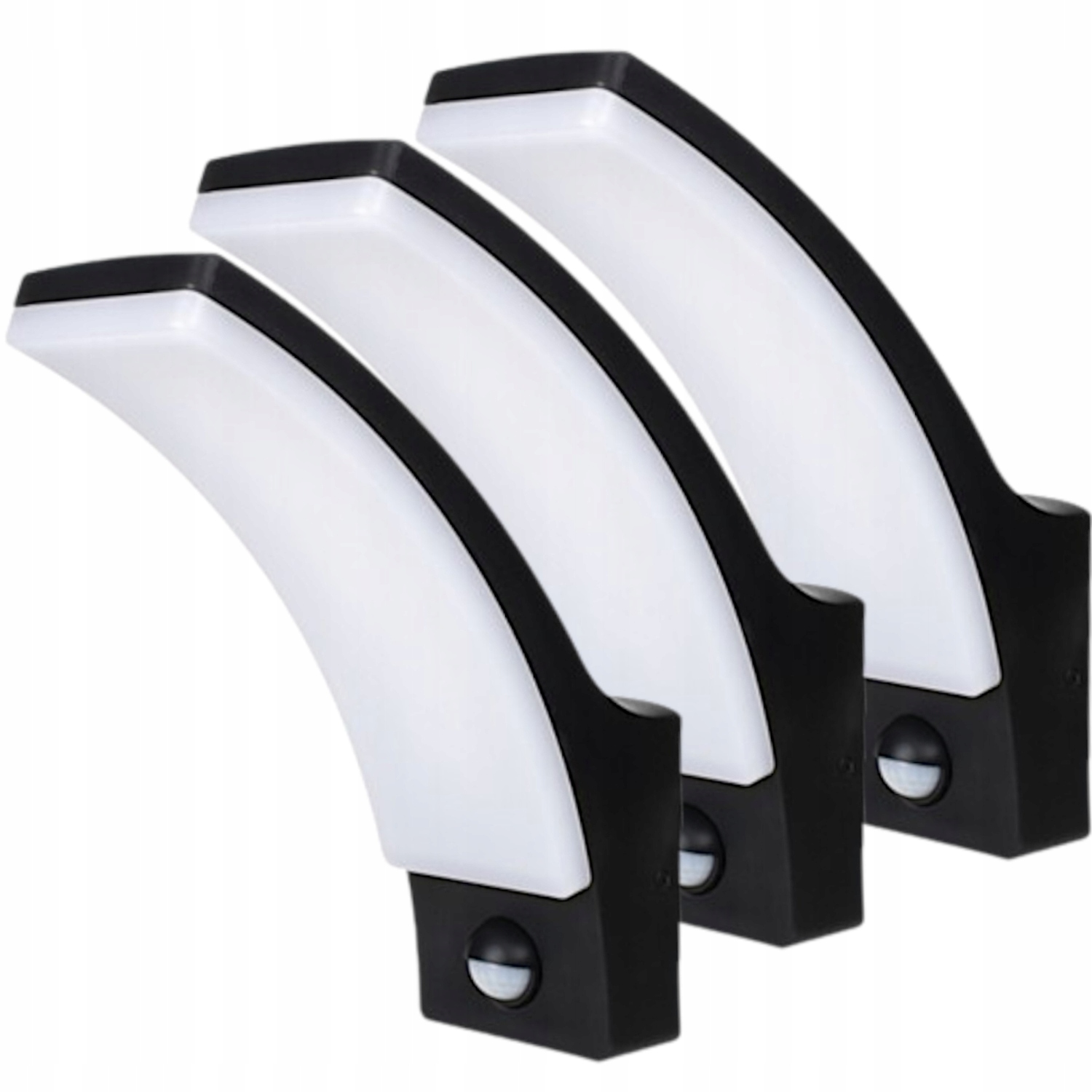3x Led fasádní lampa IP65 Nástěnné svítidlo na fasádu Snímač pohybu soumraku