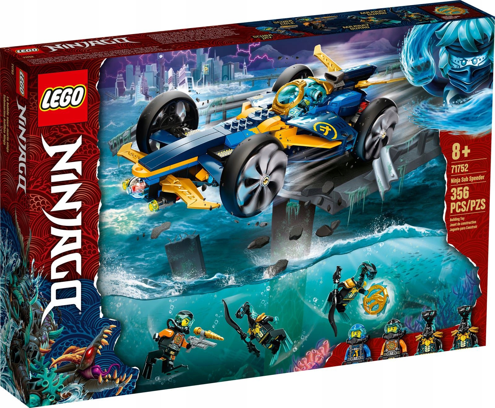 Kocky LEGO Ninjago 71752 - Podvodný vrtuľník ninja