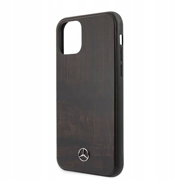 Etui Mercedes Wood Line Rosewood na iPhone 11 Pro brązowe Mercedes