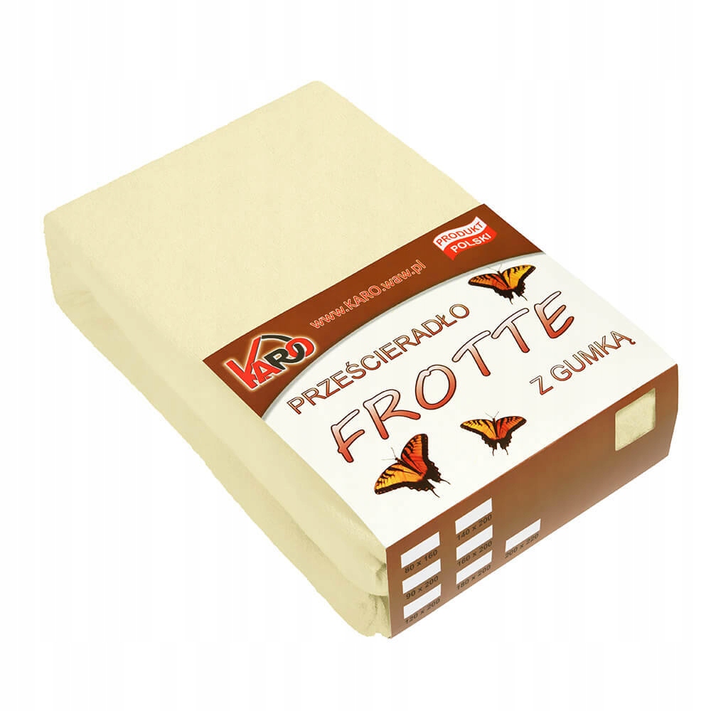 

Prześcieradło frotte z Gumką 220x240 Kremowe