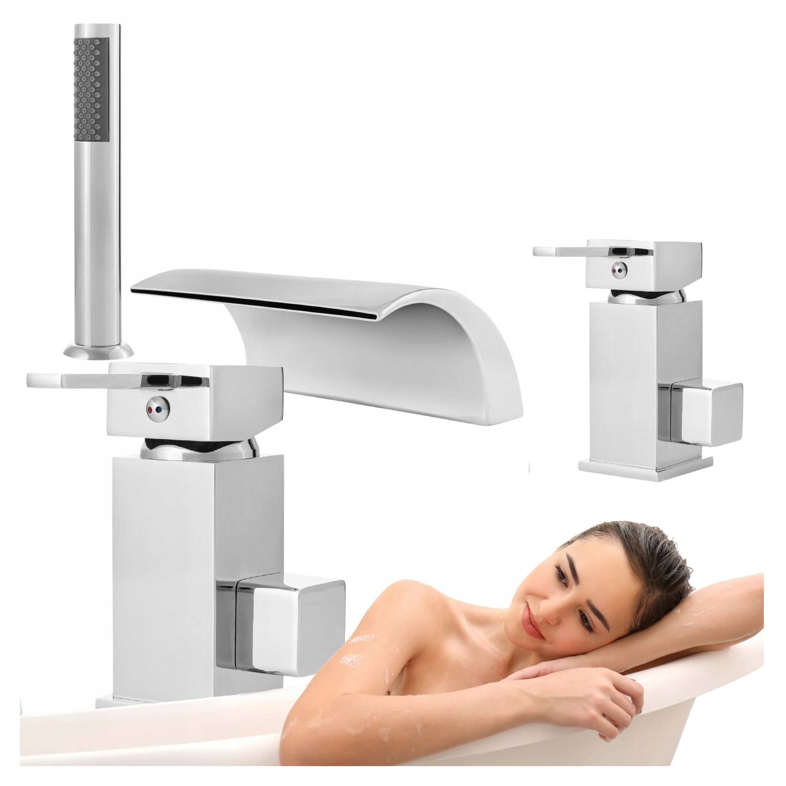 VANová Baterie Cascade 3-OTVOROVÁ Na Okraj Vany Chromová Kaskáda