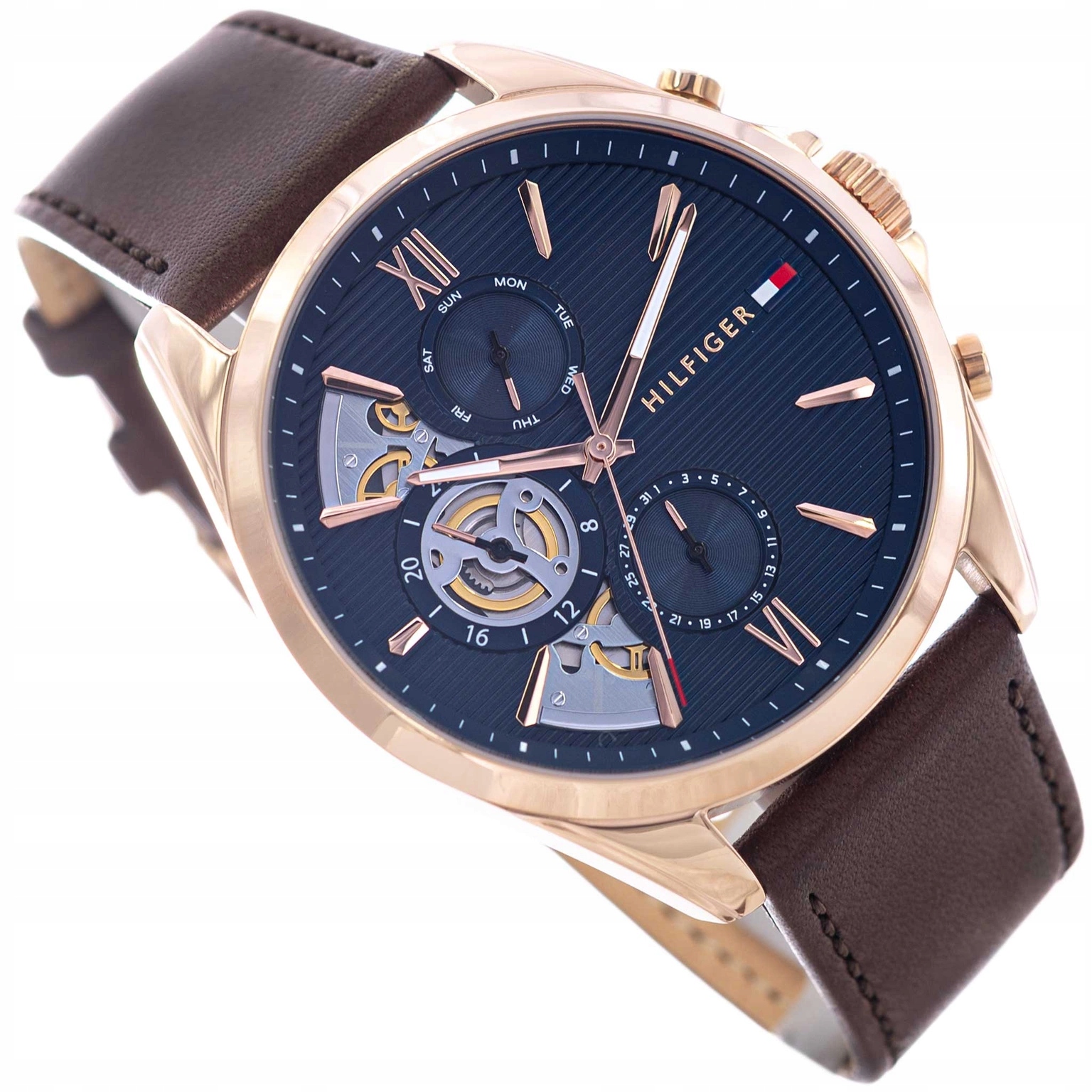 Pánské Hodinky Tommy Hilfiger 1710645 Stewart Módní Na Řemínku S Datumovkou