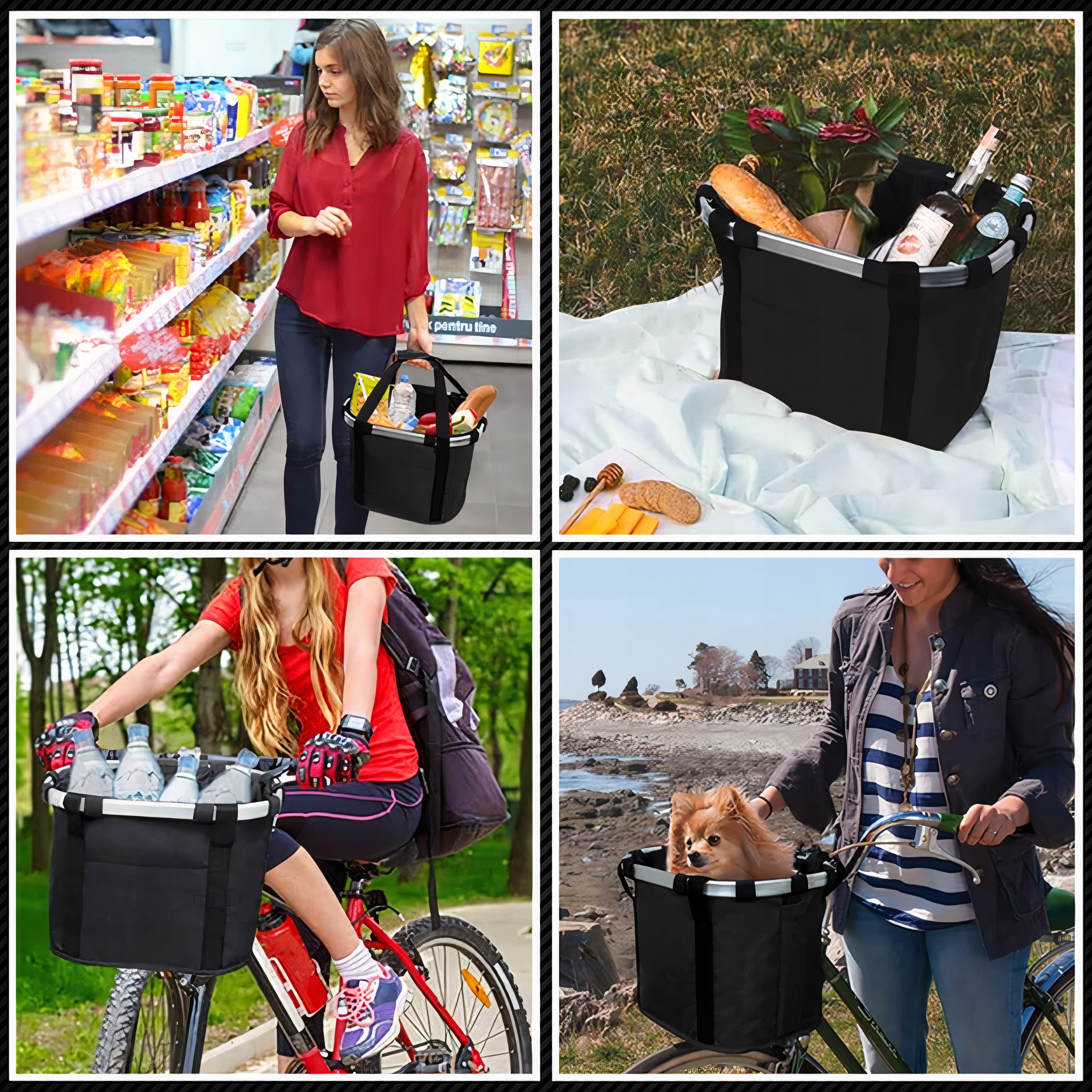 KOSZYK NA ROWER KIEROWNICĘ KOSZ ROWEROWY DO R Pojemność 15 l