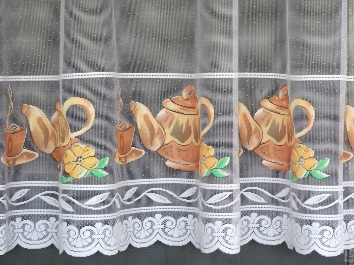 Mg Záclona Džbánky 624/633 barva 300x120 cm Hotová S Páskou M