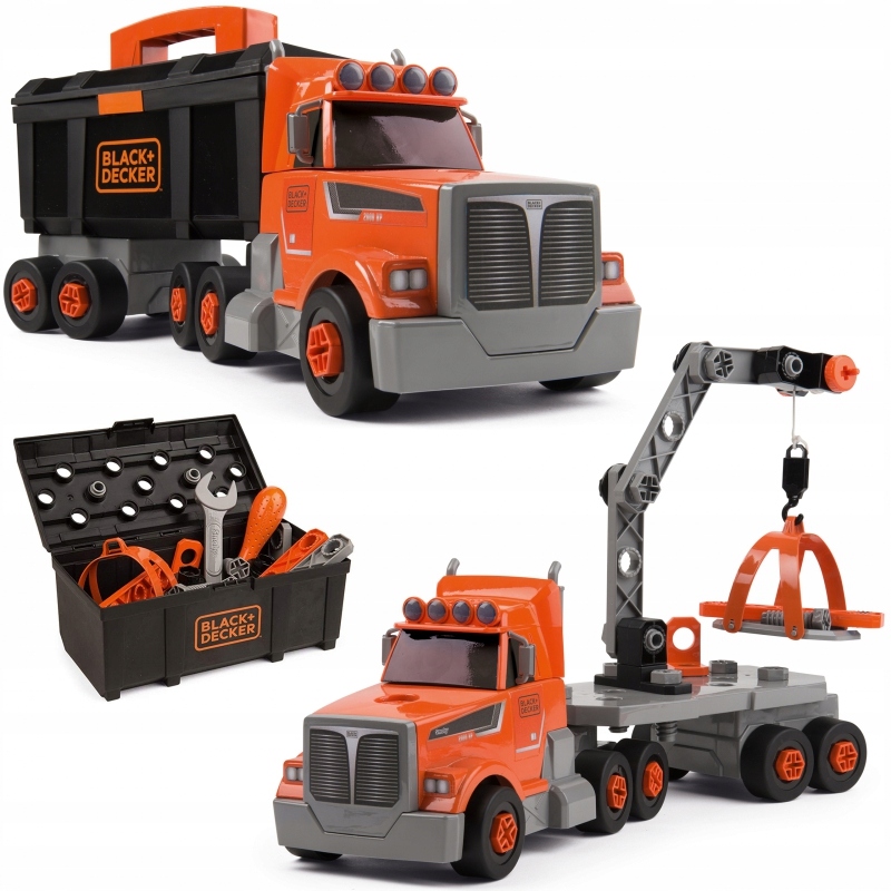 

Ciężarówka 3w1 BlackDecker Narzędzia Dźwig 60 Akc
