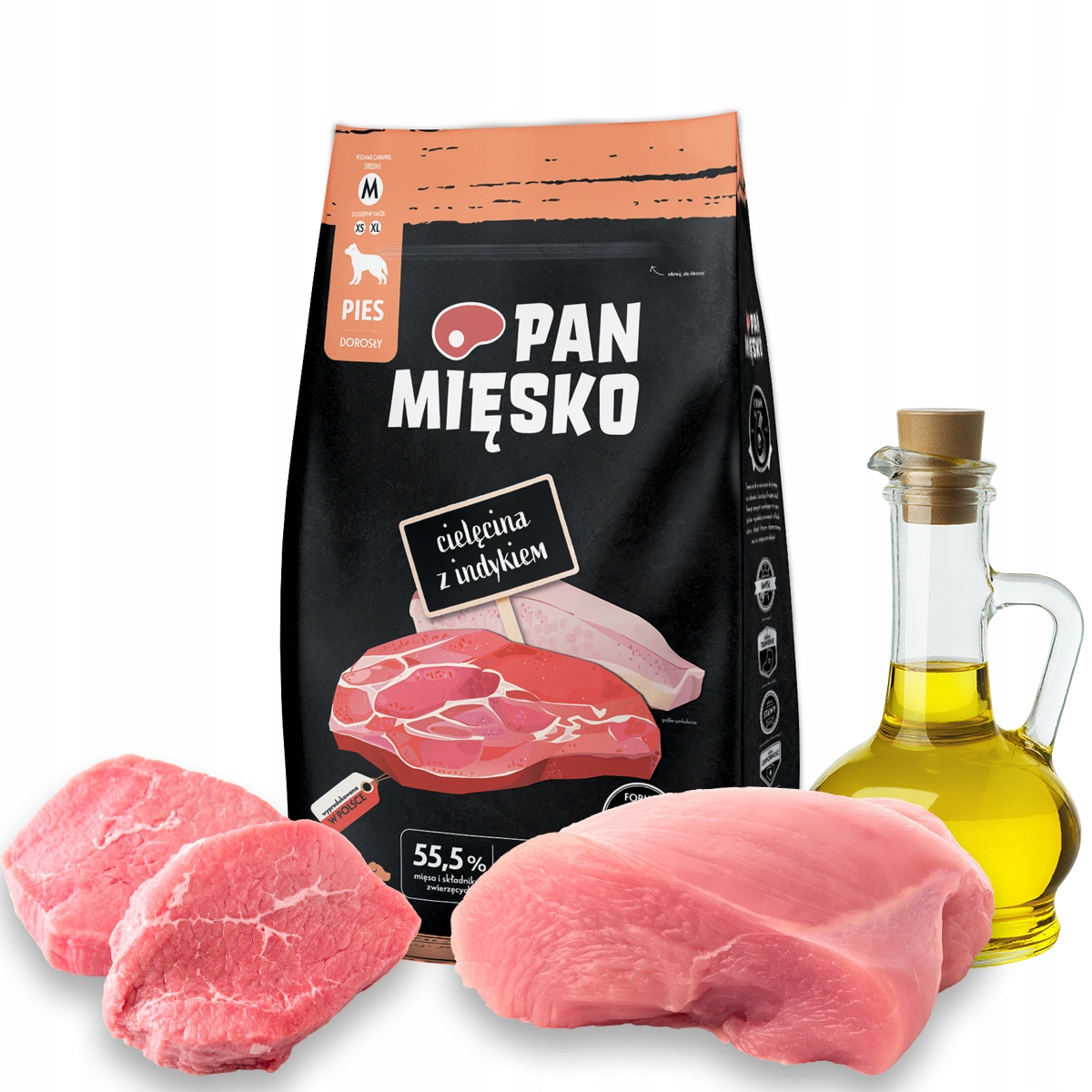 Pan Mięsko Cielęcina z Indykiem 9kg M średnie