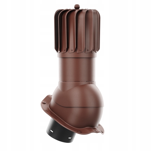 Rotačný krb Rotoline pre plechovú krytinu F fi 150 mm, podlhovastý, hnedý