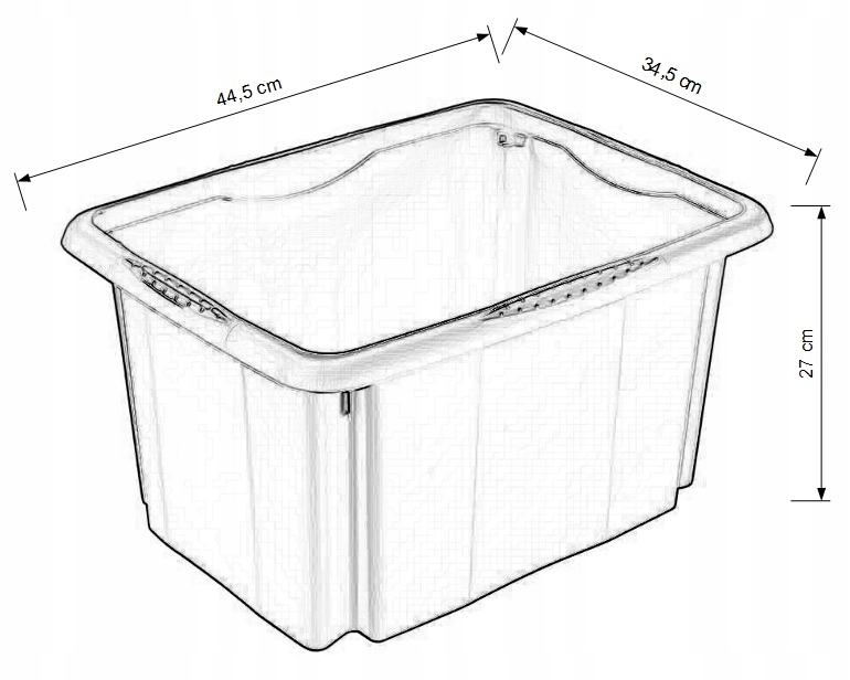 POJEMNIK 30L SKRZYNIA OBROTOWA skrzynka pudełko Kolor odcienie niebieskiego