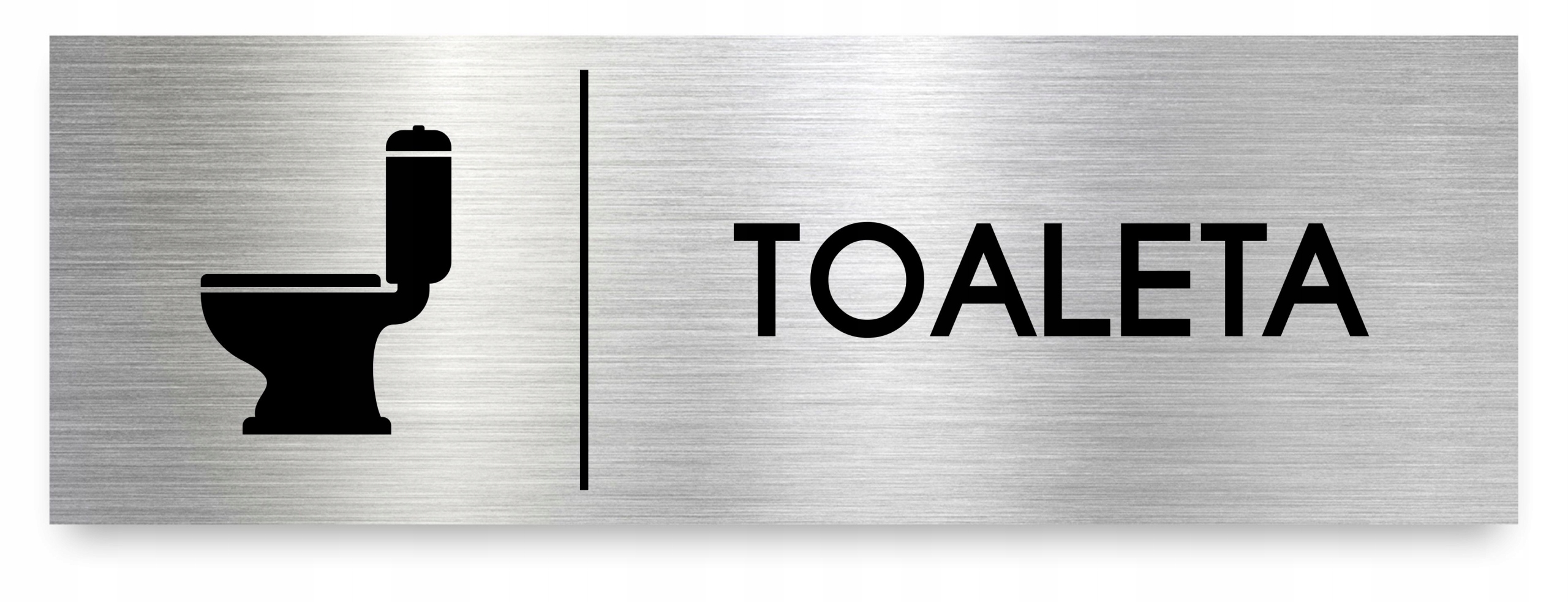 

Tabliczka Toaleta 30x10 cm Dibond